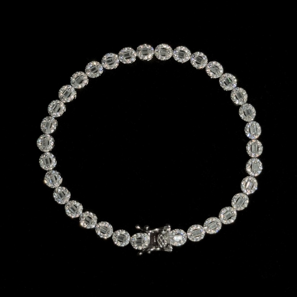 925 Sterling Silver dipped in White Gold